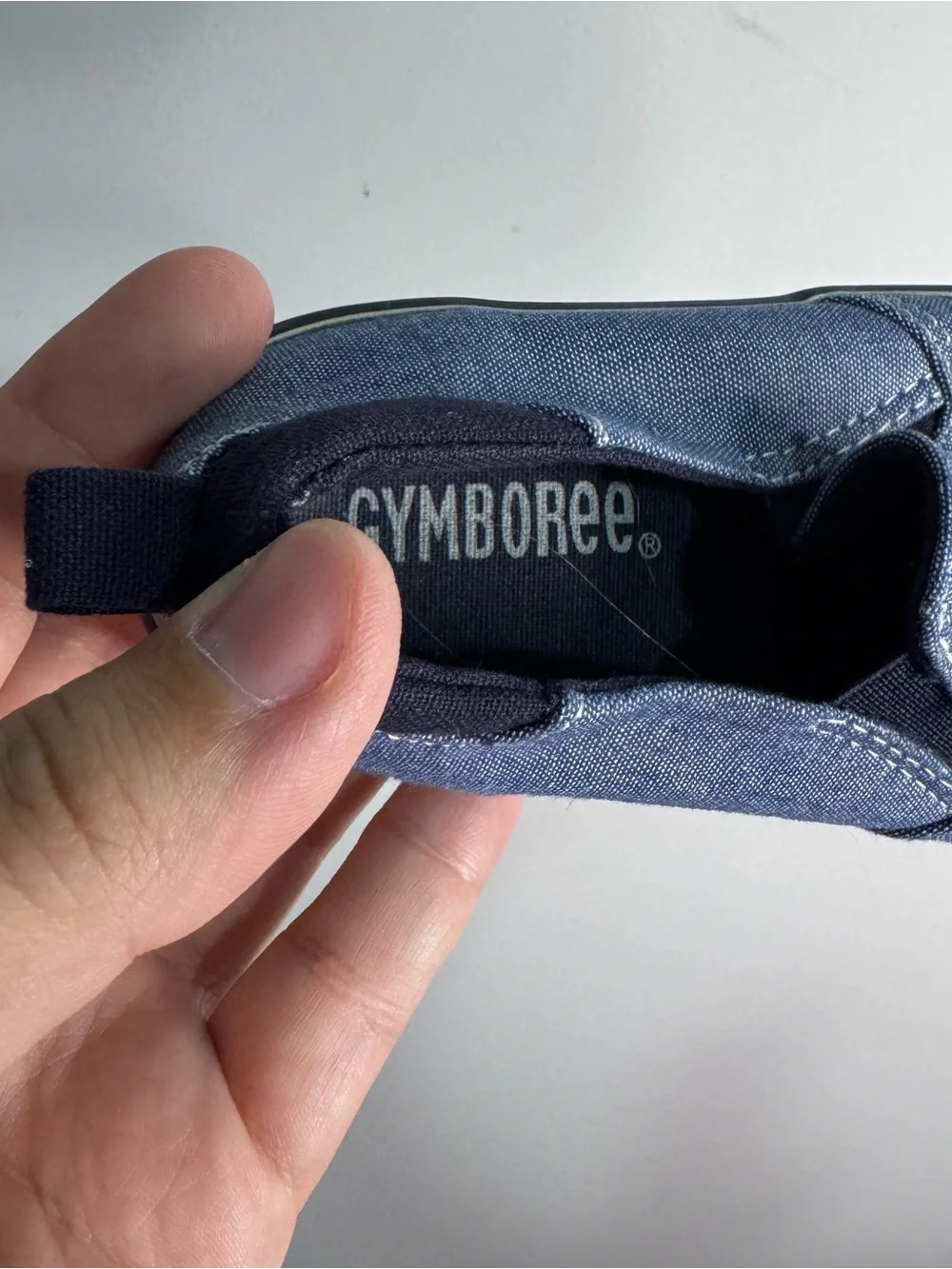 Gymboree Kids Size 10 Blue Chambray Slip-On Sneakers Casual Canvas Shoes